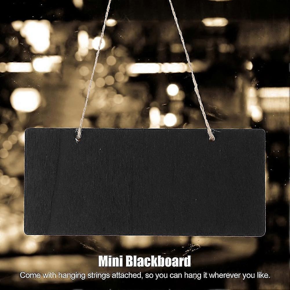 5PCS Wooden Mini Blackboard Signs 18x8cm with Hanging String