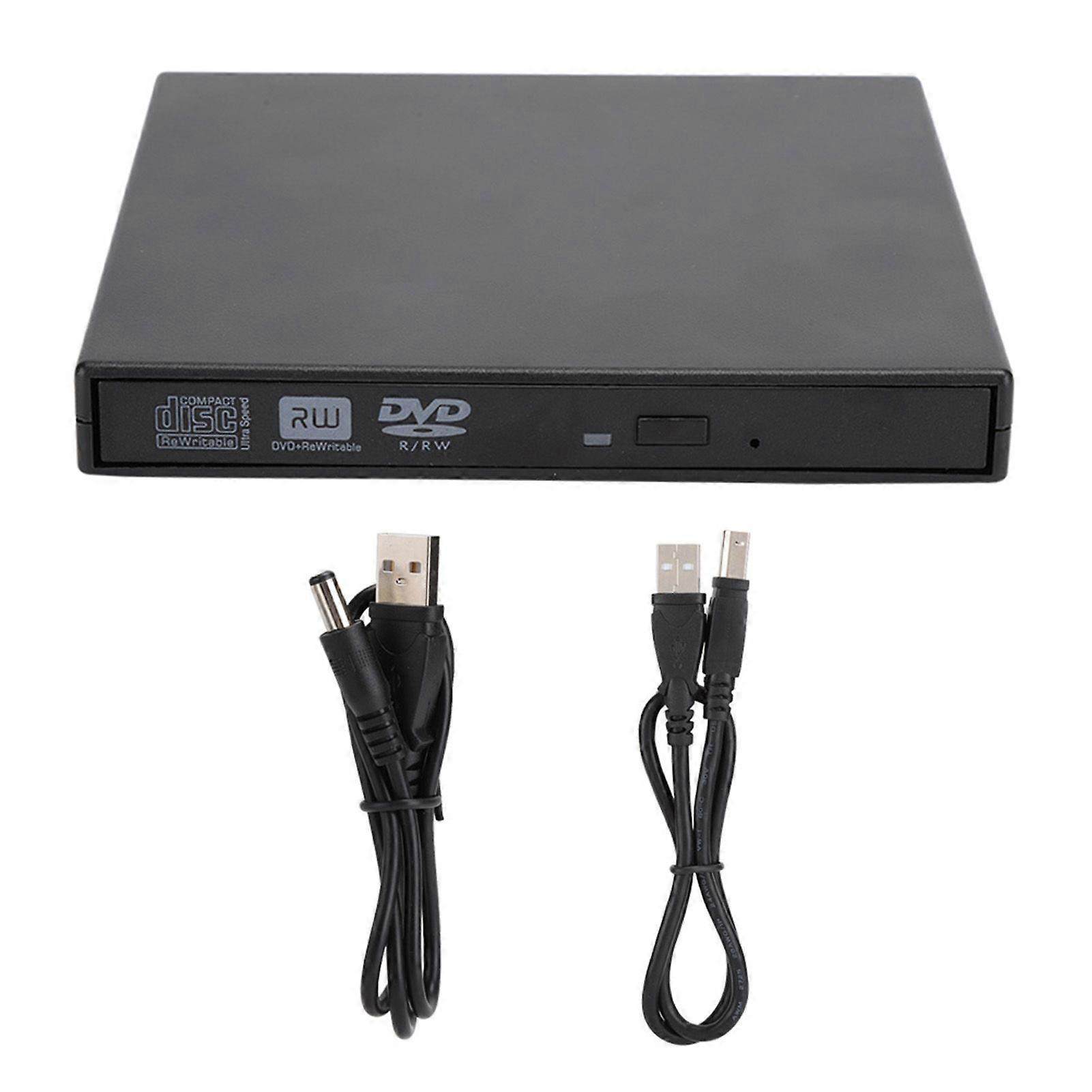 USB2.0 DVd RW Laptop Desktop CD ROM Optical Drive Black for Windows 2000/Xp Vista Windows 7