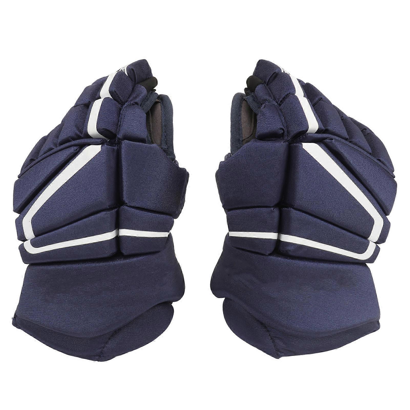 1 Pair Blue 11in Roller Hockey Gloves for Adult Senior Junior
