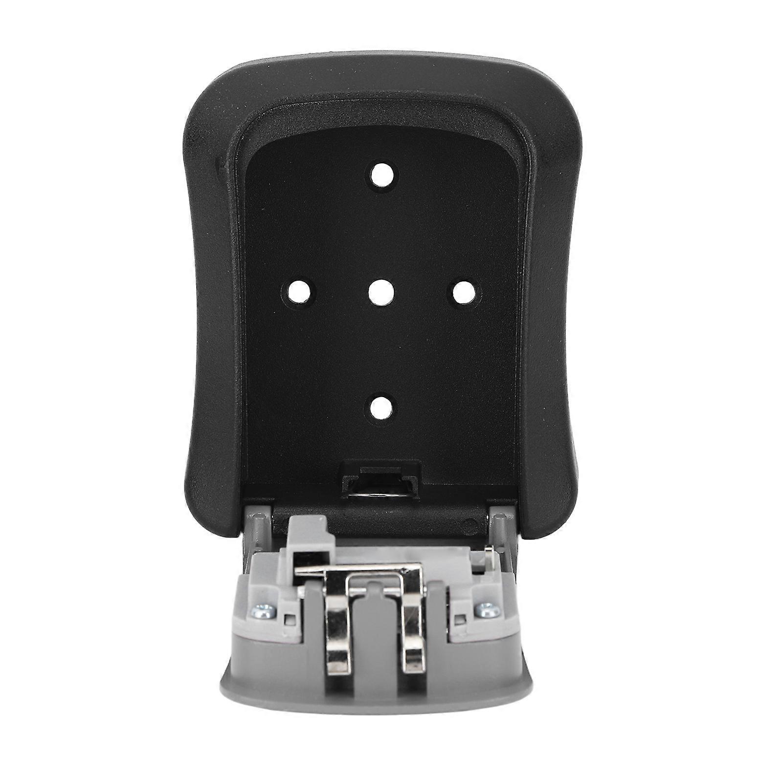 Alloy Key Lock Box 4-Digit Combination Wall Mount Grey 369g