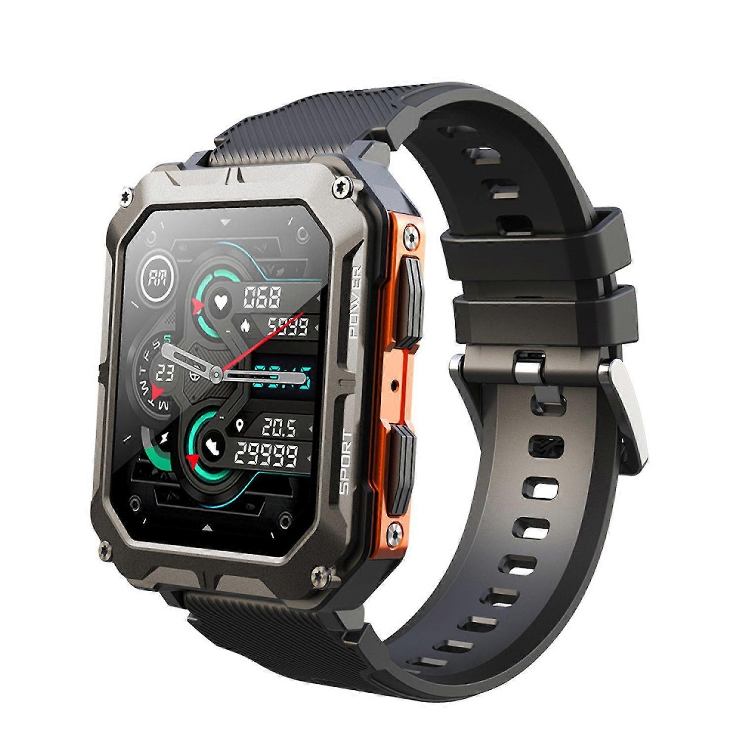 Stahl Gear Stahlgear Thor Smartwatch, οθόνη HD 1.81 ιντσών, αδιάβροχο, παρακολούθηση φυσικής κατάστασης με παρακολούθηση ύπνου, πιεσόμετρο -HK903