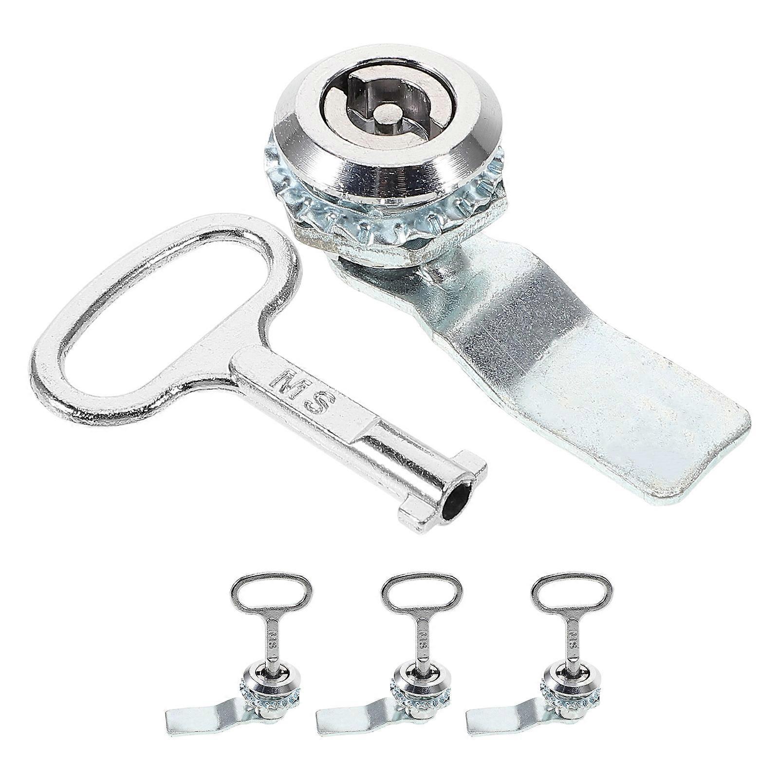 Silver Trash Can Lock with Metal for Decor 4 Sets Outdoor Garbage Bin Locks Community