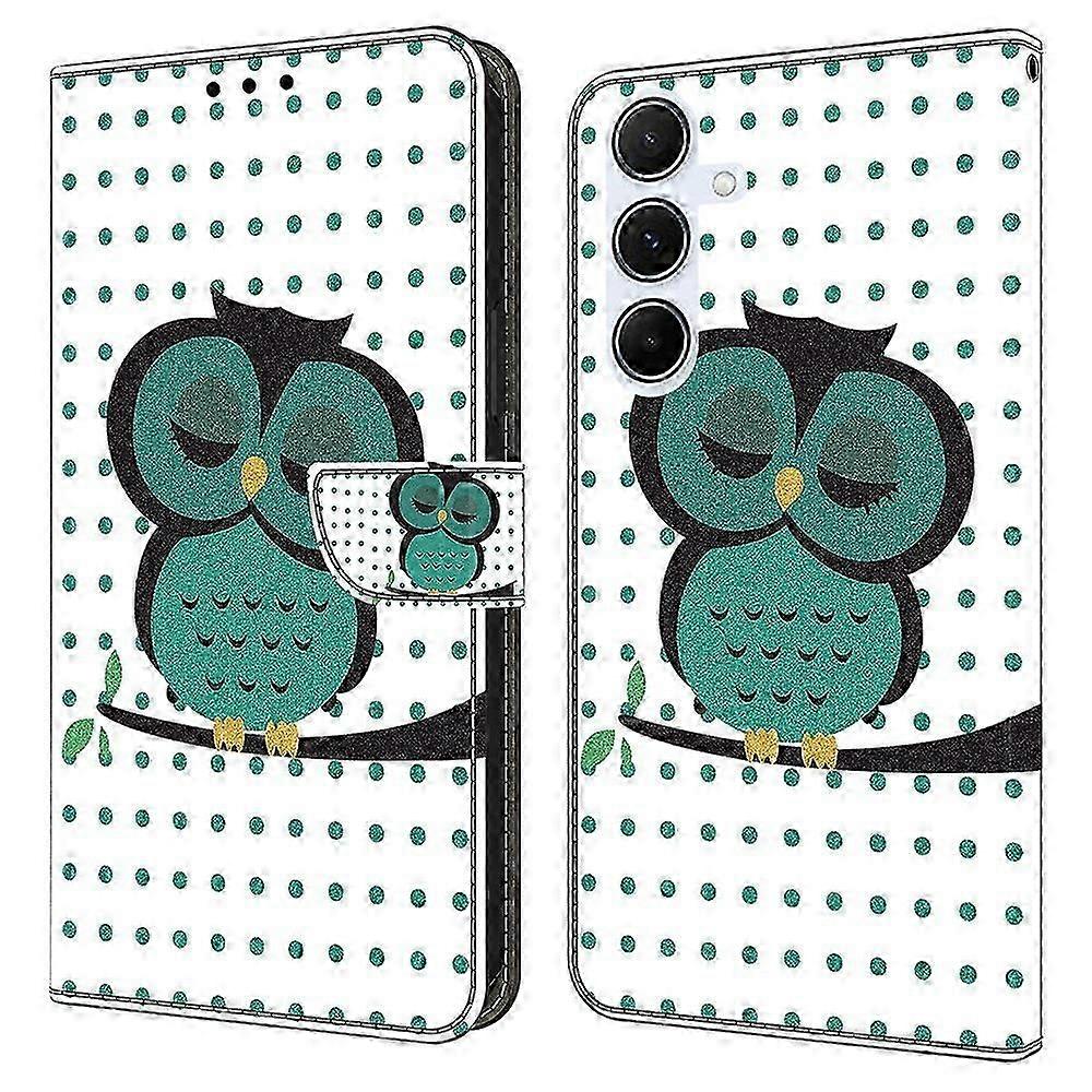 I0H For Samsung Galaxy A36 5G A56 5G Case Magnetic Clasp 3D Pattern q1a Leather Wallet Phone Cover - p