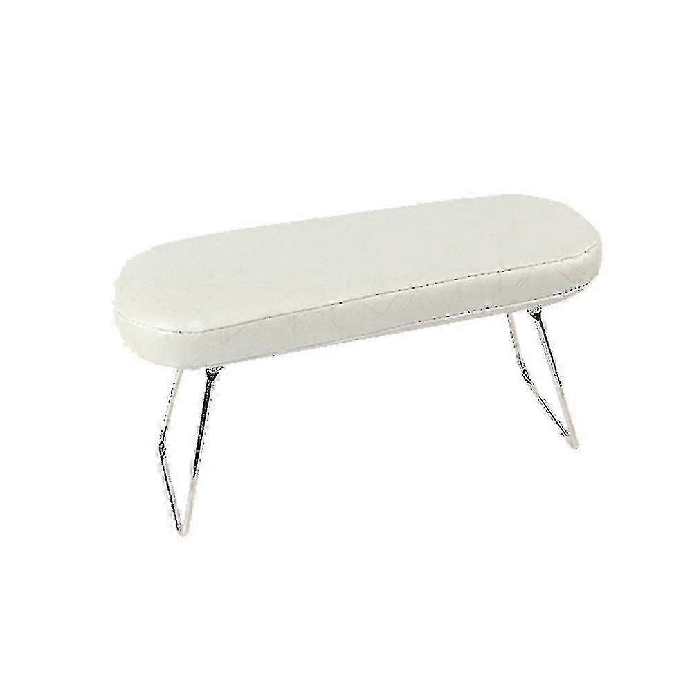 Vit akryl nagel armstöd för naglar, mikrofiber läder nagelstöd hållare handkudde