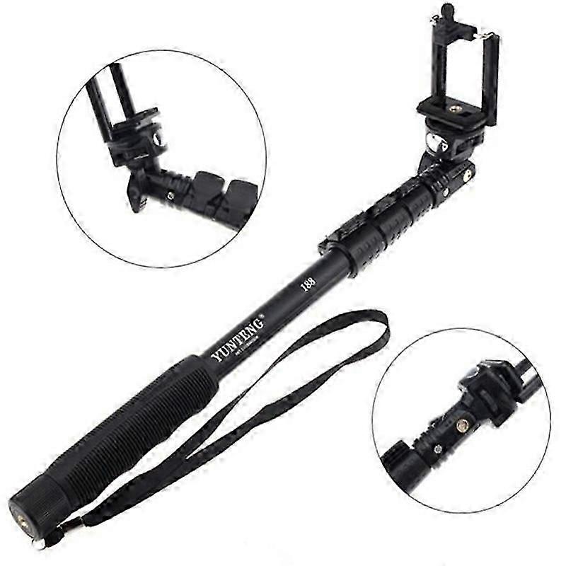 Lightweight selfie stick for devices with flexible holder YUNTENG 188