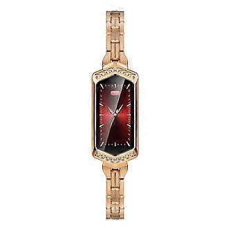 Physiological Period Alert Brightness Adjust HR Blood Pressure Crystal Diamond Smart Watch GOLD