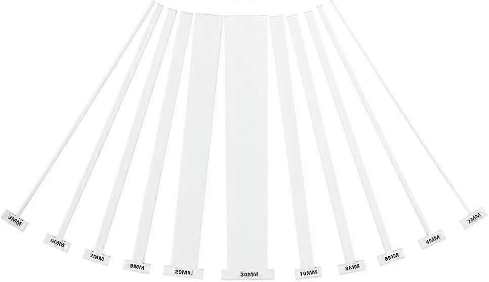 11 Pcs Acrylic Bookbinding Spacer Tool 3/4/5/6/7/8/9/10/20/30mm Clear Acrylic Bookbinding Ruler T Shape Straight Edge Book Binding Kit for Making Book
