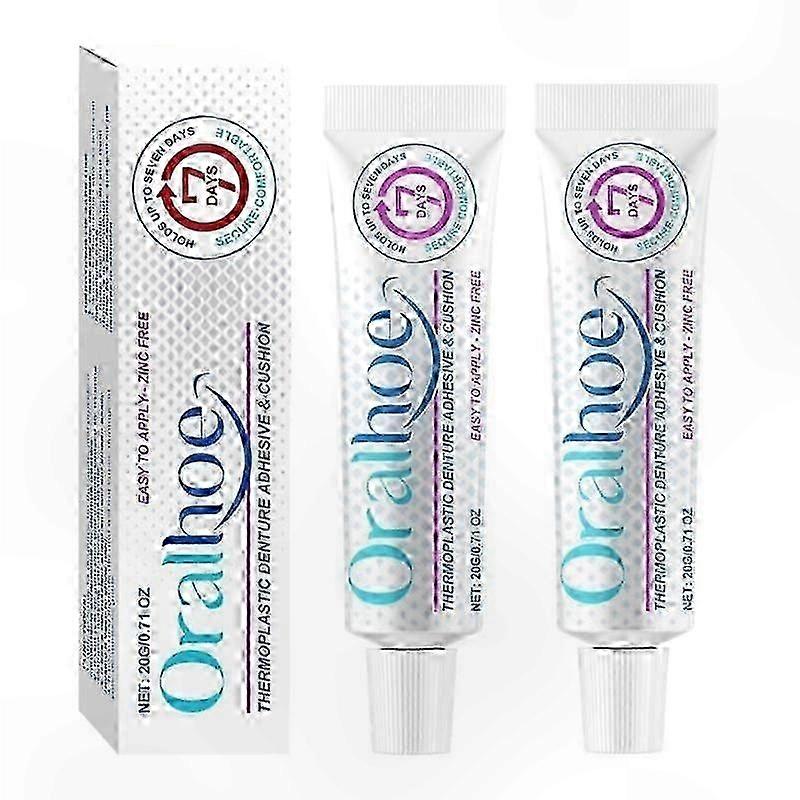 Denture Fixative Solution for Enhanced Comfort, 20g Twin-Pack Adhesive