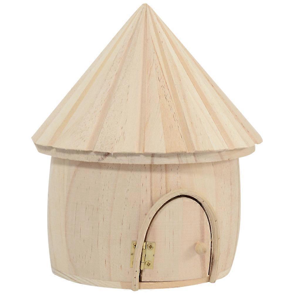 Wooden House Decor for Decoration 3Pcs Creativity Desktop Storage Boxes