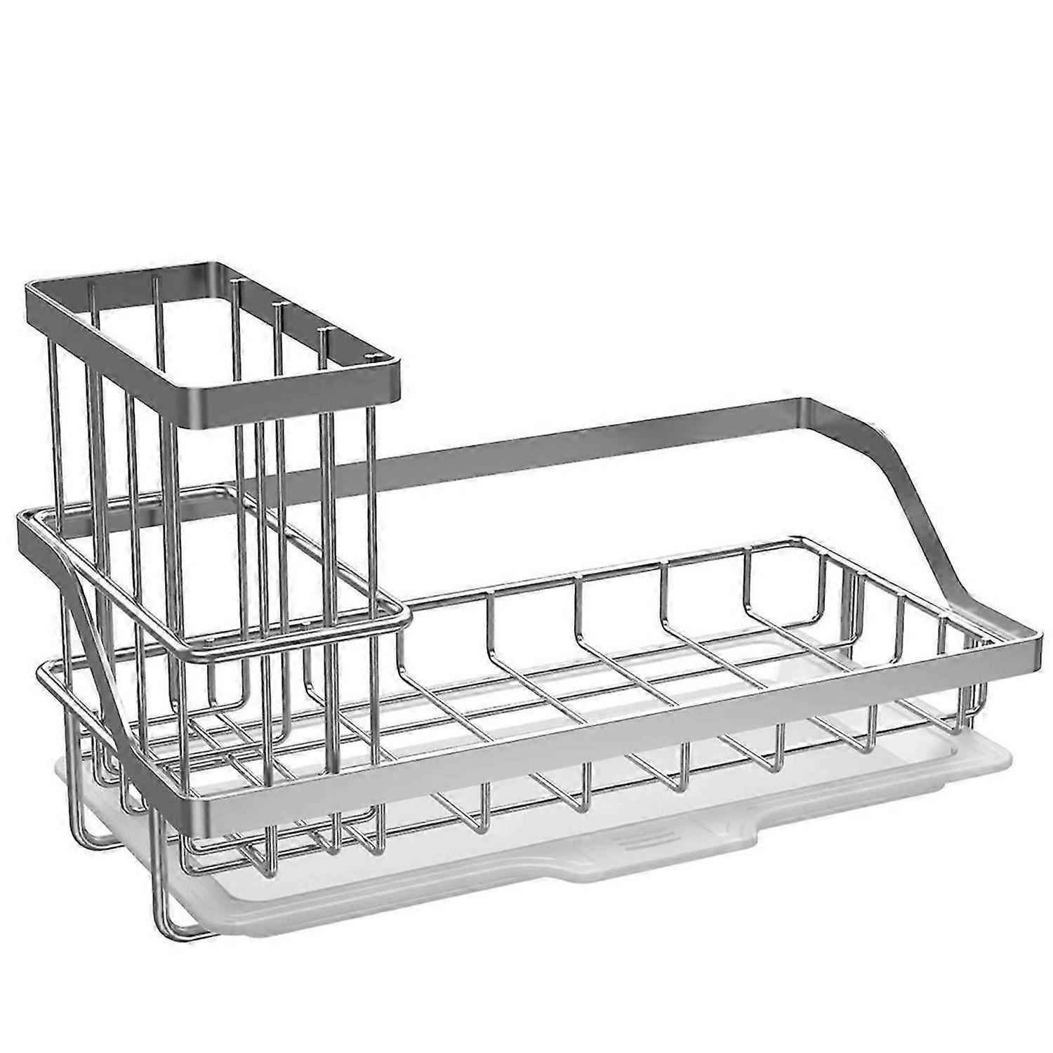 Stainless Steel Sponge Holder Removable Kitchen Sink Rack,B