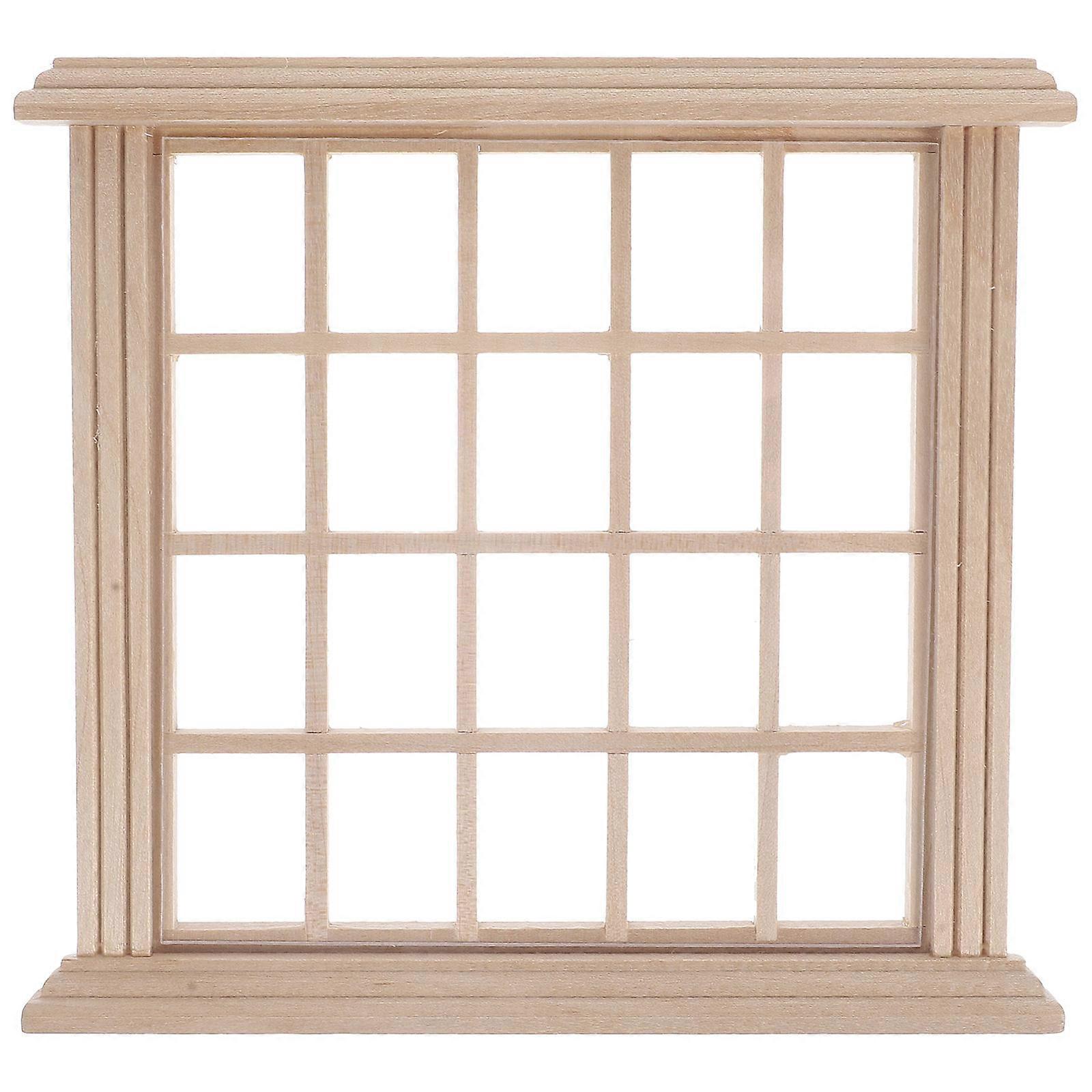 Doll House Accessories Mini Wooden Blank Window Frame for Doll House