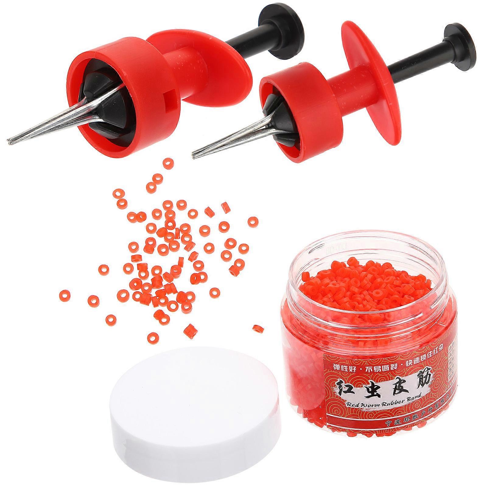 Red Worm Catching Clamps Clips Outdoor Fishing Tackle Portable Red Function 1Set
