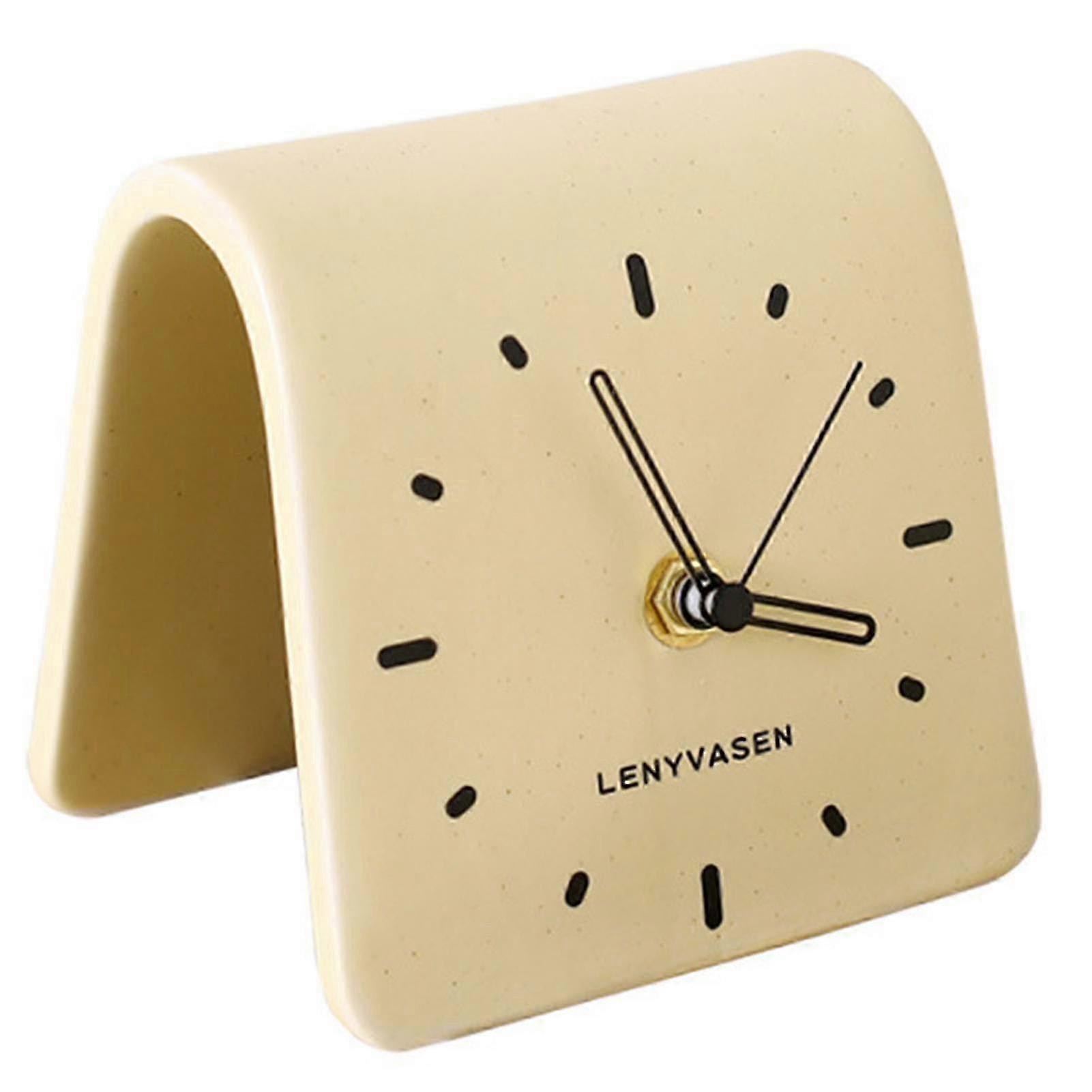 Analog-Quartz Desk Clock Mini-Analog Modern Shelf Desk Mantel Clock for Kitchen