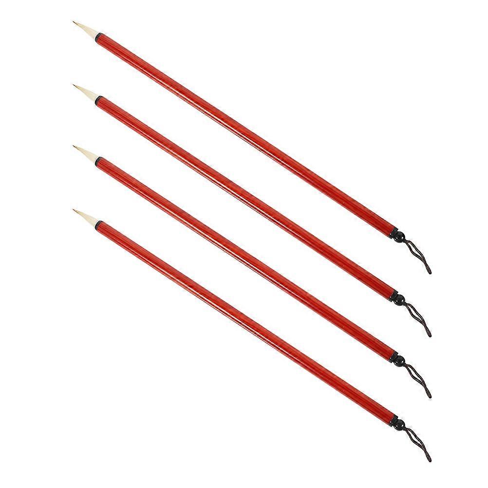 4Pcs Chinese Brushes For Calligraphy With Dark Perfect For Art Creation And Practice
