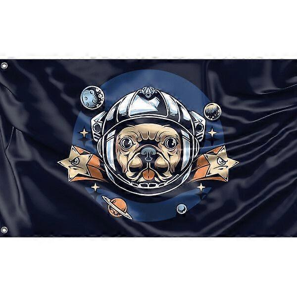 Astronaut Pug Flag FG1034
