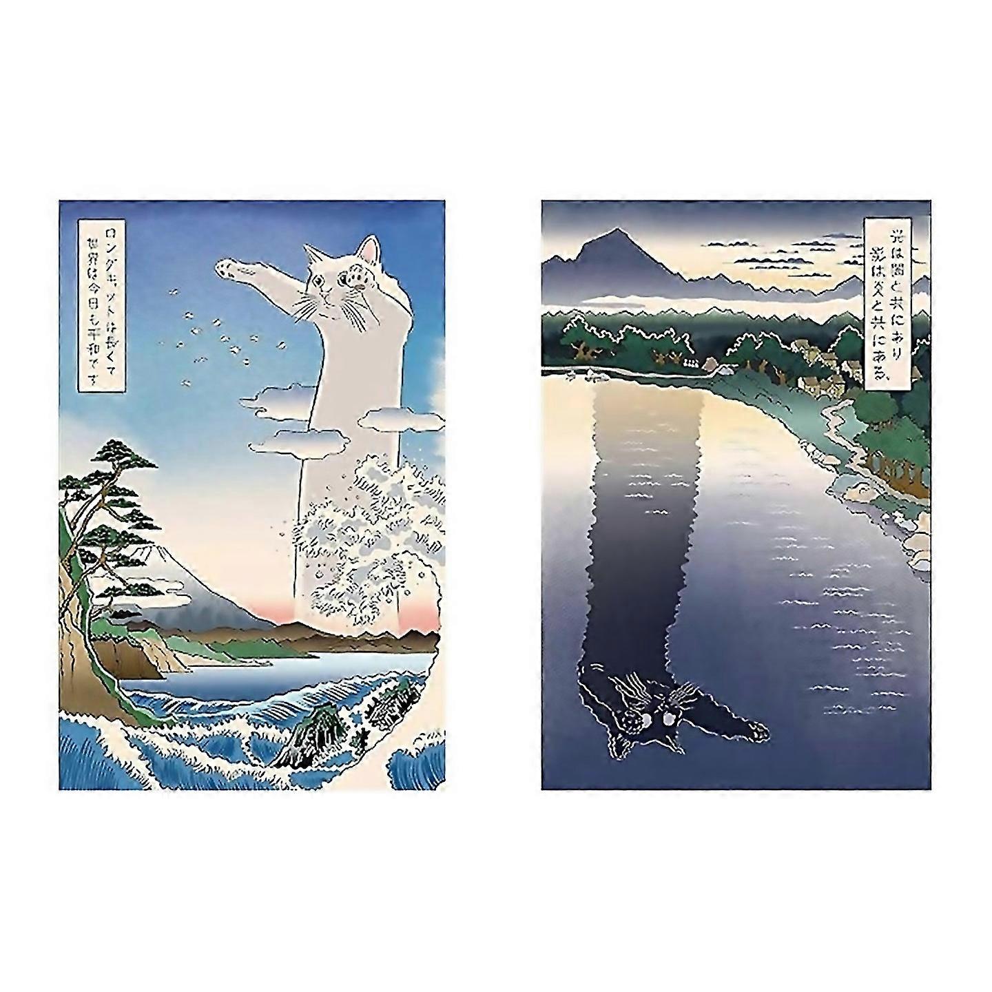 Pour Mfunny Longcat Toile Peinture Noir Blanc