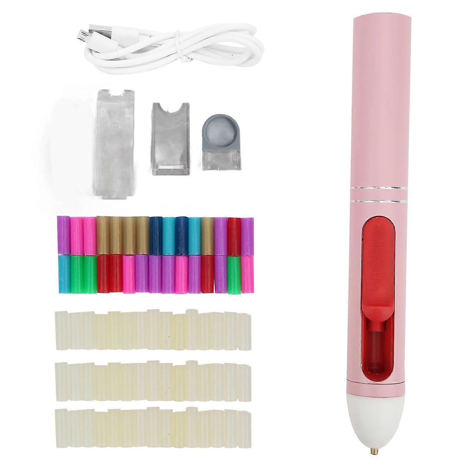 Mini Glue Gun Hot Melt Colorful PenShaped Cordless 2200mAh USB Rechargeable Lithium Battery