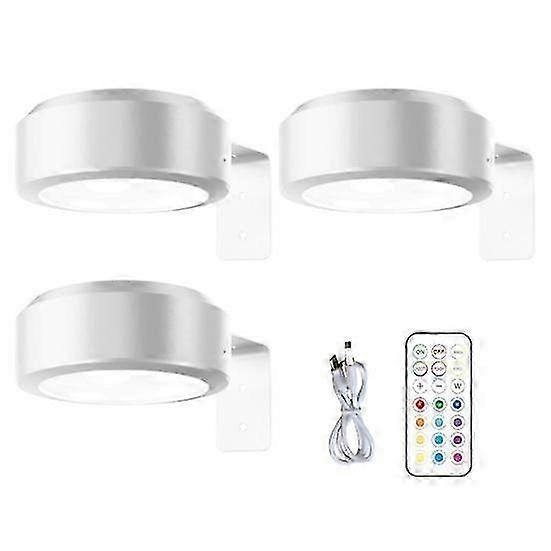 Wall-mounted Wireless Picture Light with Remote Control Dimmable Battery Operated Adjustable 13-Color RGB Painting Light 2025