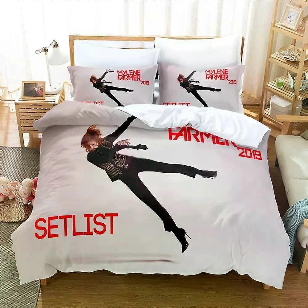 AM1692 Mylene Farmer Pojedyncza poszewka na kołdrę z poszewką na poduszkę do łóżka typu king i queen size dla chłopców i dorosłych
