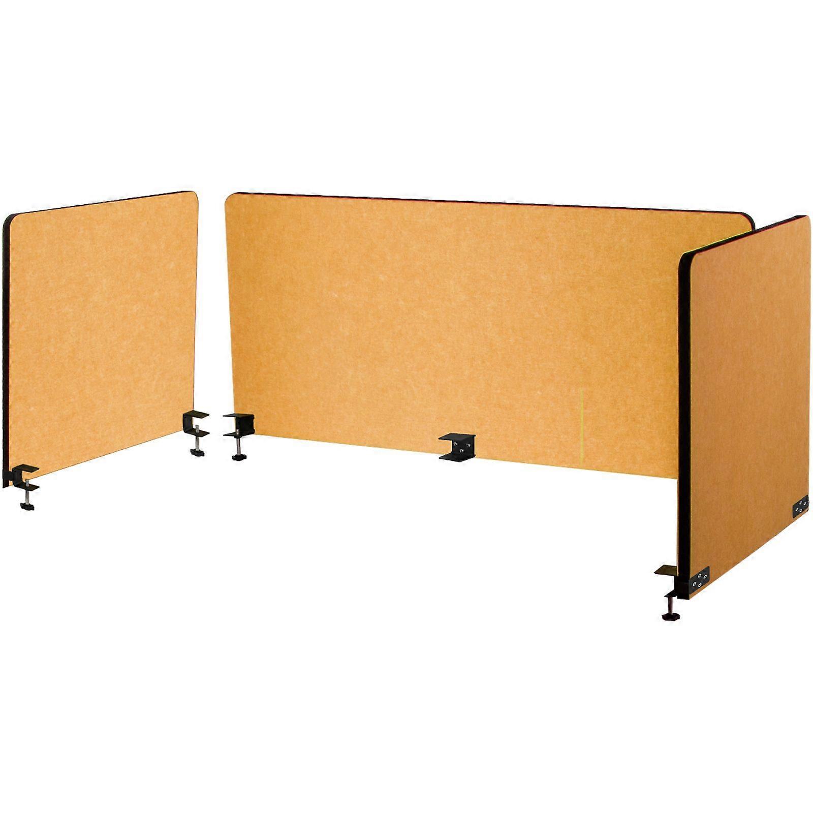 Desk Divider, 60\'\', Sound Absorbing, Visual Privacy and Noise Reduction, 3 Panels Privacy Acoustic Panel for Home Office Classroom, Yellow