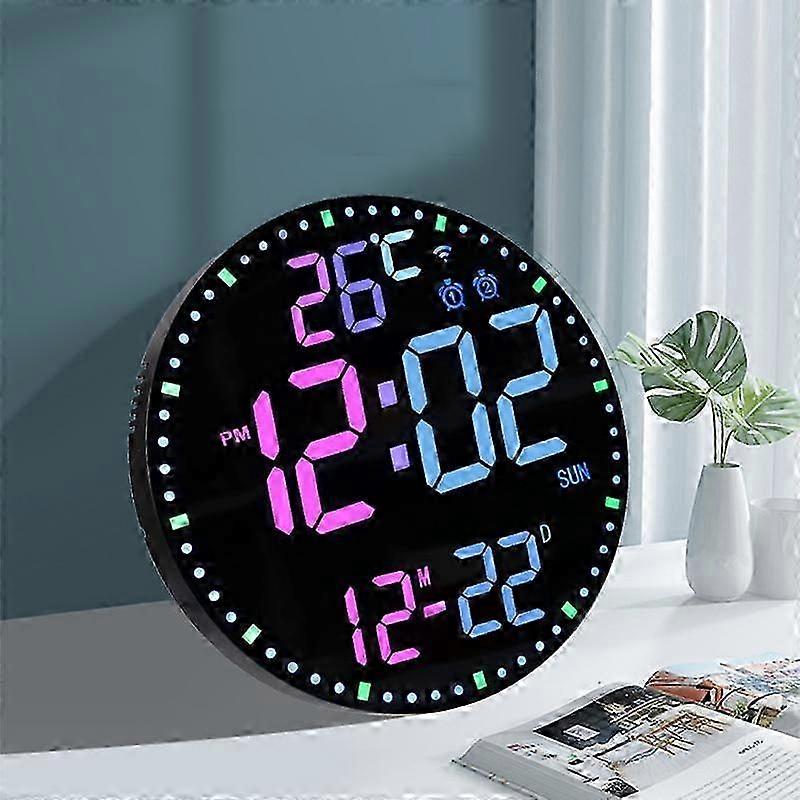 WiFi app controlled digital wall clock for office decor