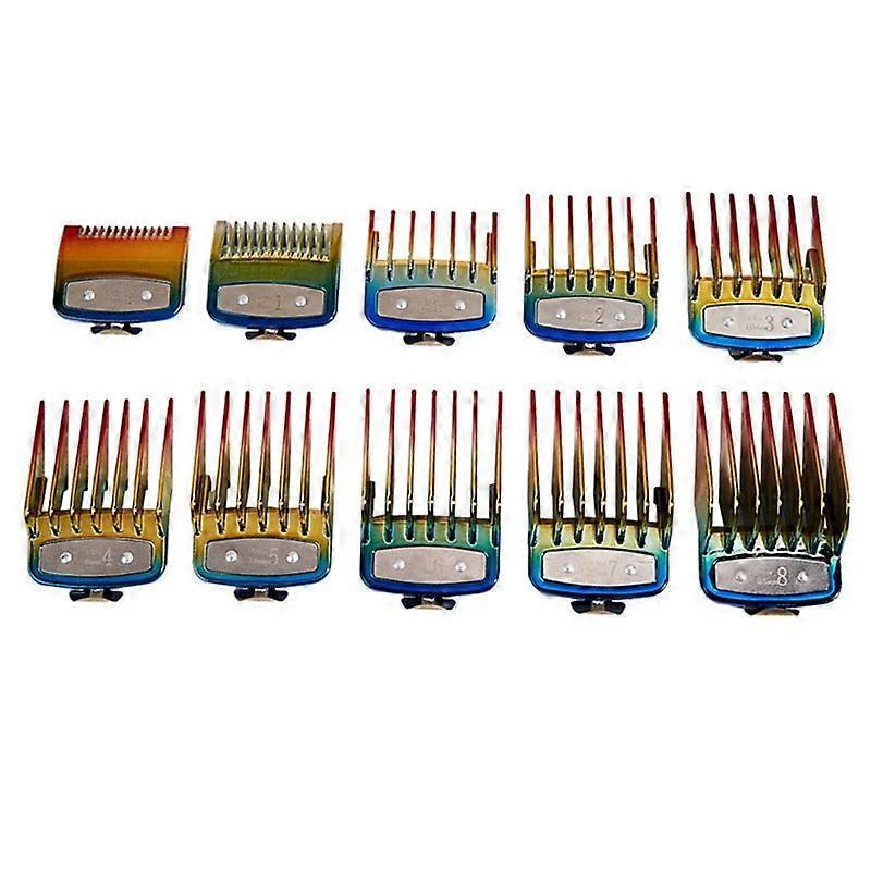 10PCS Professional Hair Clipper Metal Clip Guides Limit Combs Guards for WAHL Clippers