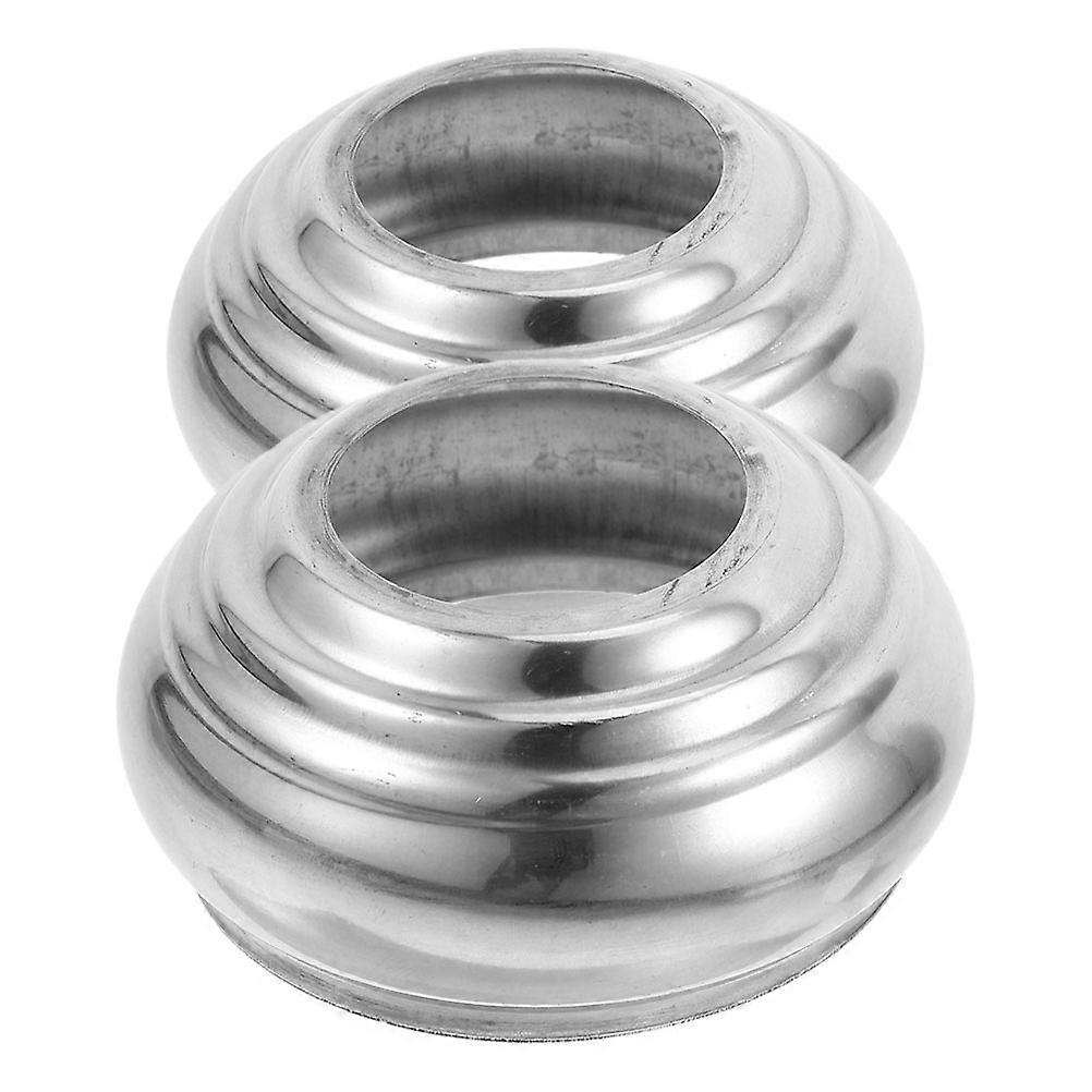 Silver Gazing Globe Base Multi-Function Ball Holder for Garden 10Pcs