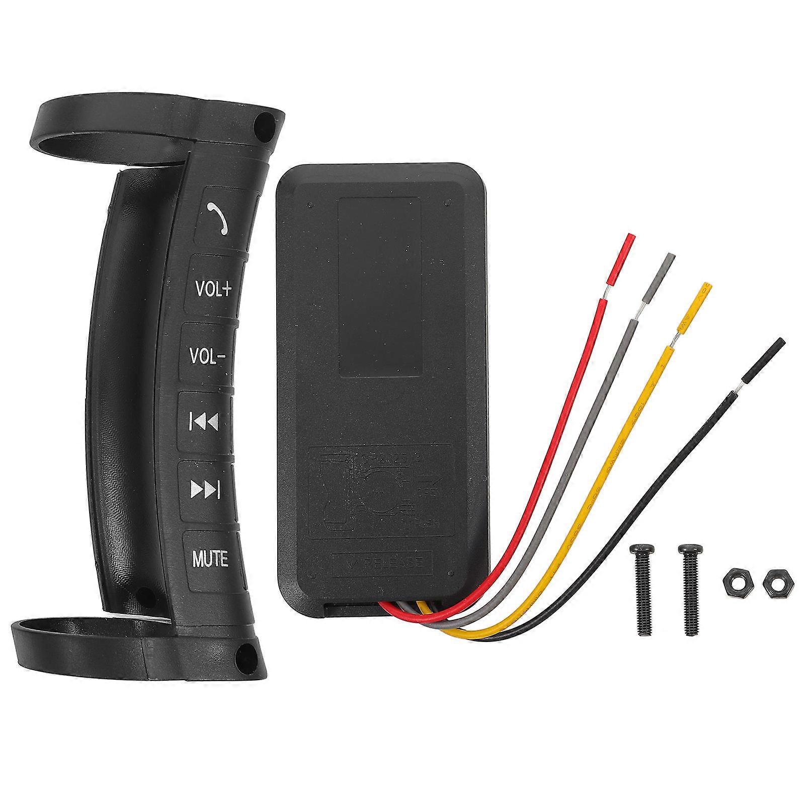 Steering Wheel Control Button Car Wheel Control Button Driving Drivers Black Plastic Multi-Functional 1Set