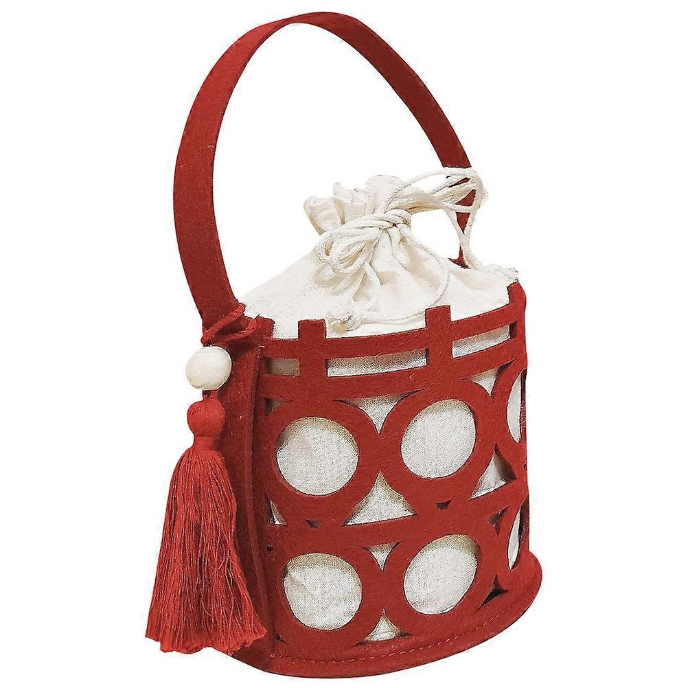Chinese Style Handle Candy Basket Wedding Candy Handle Boxes for Storage 3Sets