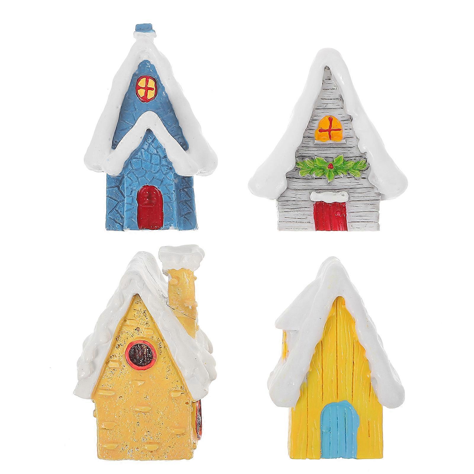 Decorative House Christmas Mini Adornment for 12Pcs Set