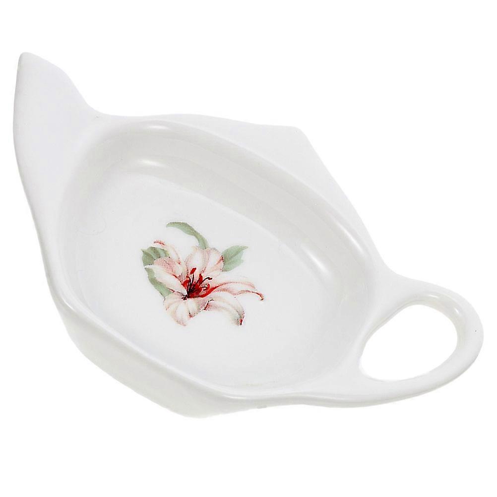 White Ceramic Tea Bag Holder for Tea Bag Tray 3Pcs Set