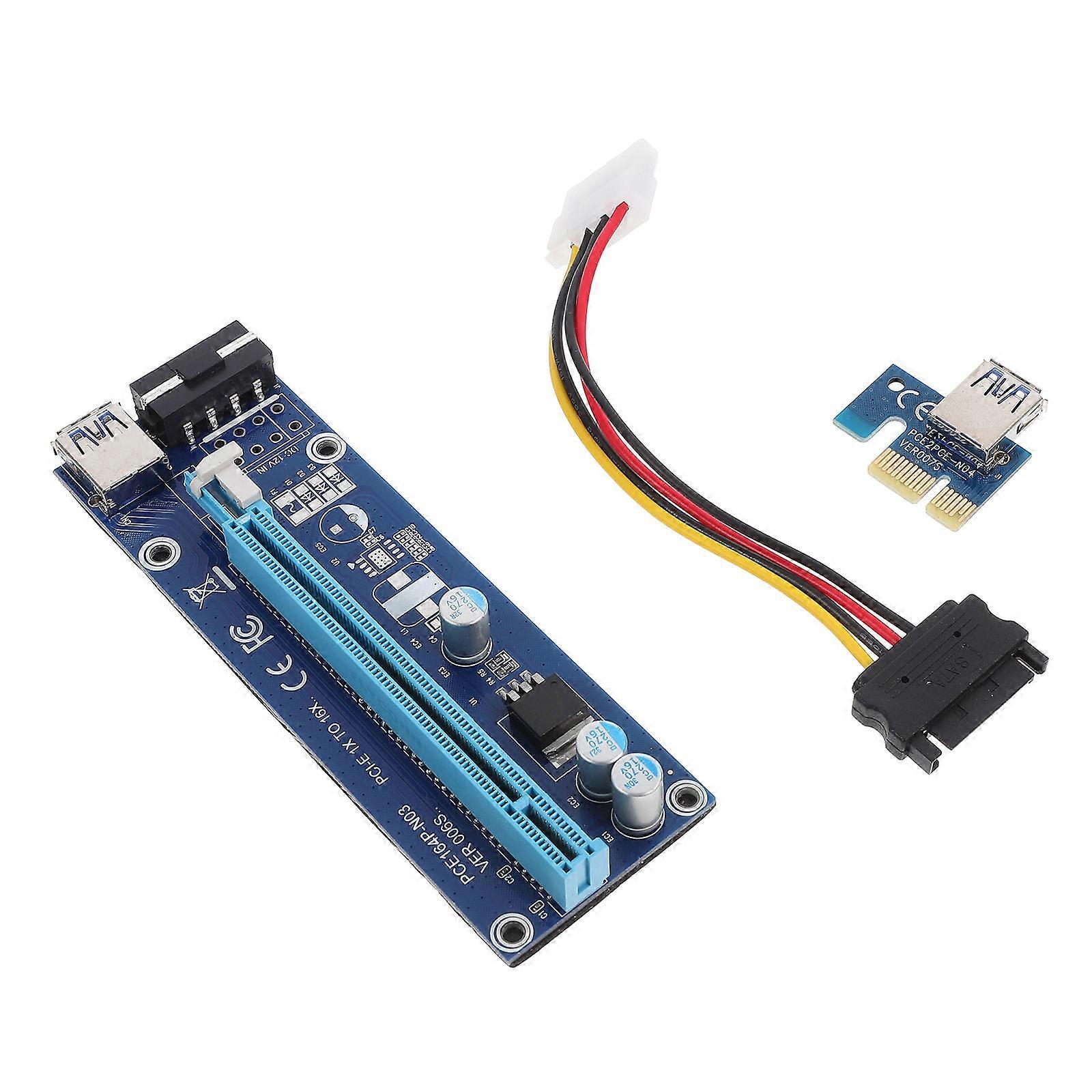Pcie Mining Extender Dark Green Pci-E Card Adapter for Computer 2Sets