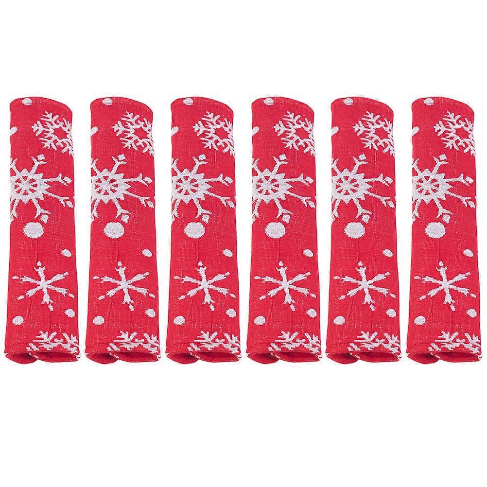 Refrigerator Handle Cover for Protection with 12Pcs Red Christmas Theme
