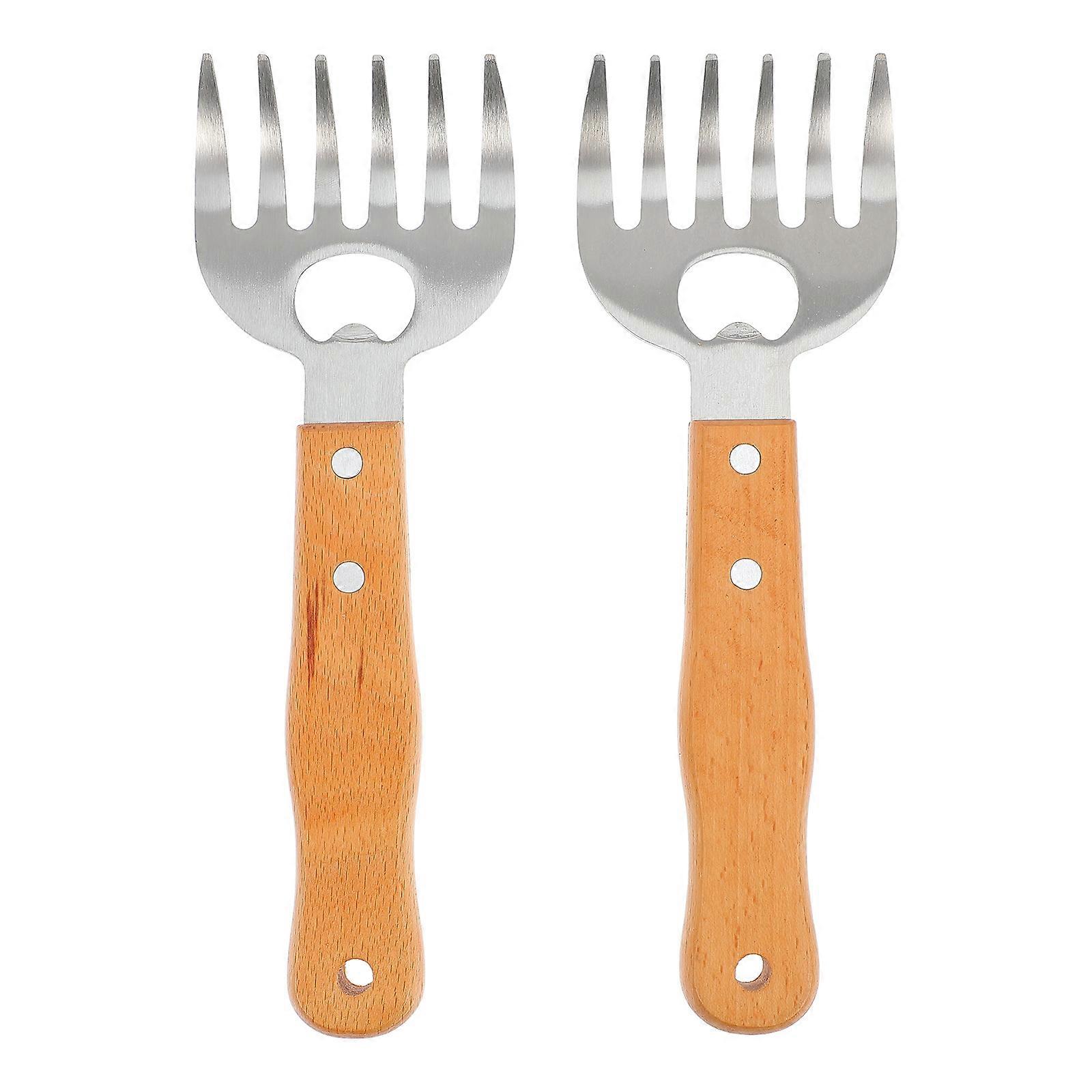 Meat Handler Forks Stainless Steel Bbq Meat Claws for 6Pcs