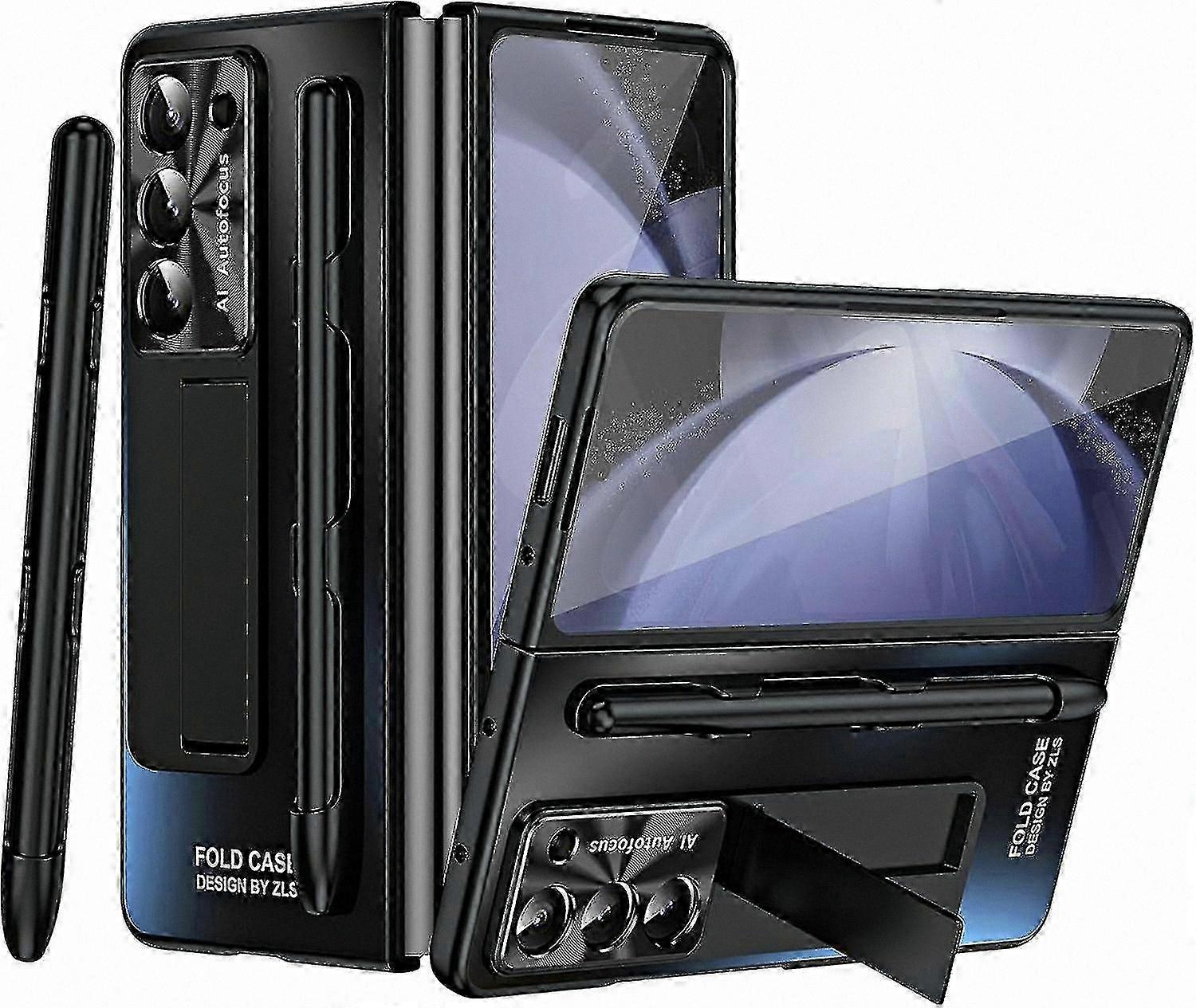 Protective Folding Case with Stylus Holder and Tempered Glass - Robust PC Build with Stand Feature