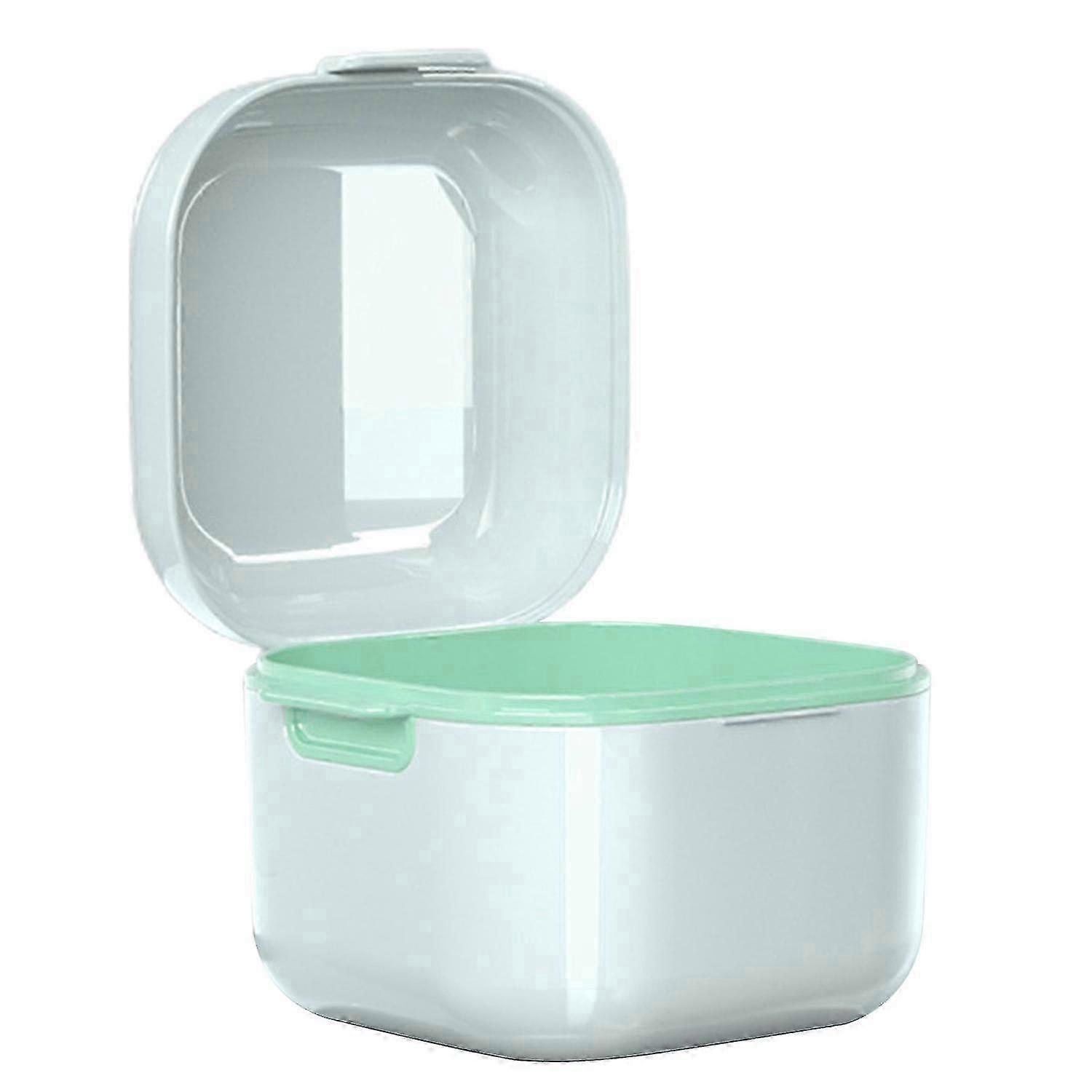 Braces Box Drain Basket Double-layers Cleaning Draining 2 in 1 Denture False Teeth Clear Braces Cont