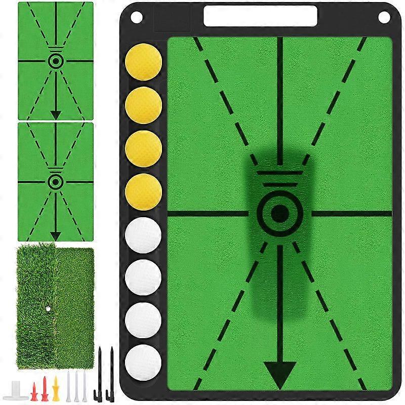 Golf Hitting Mat for Swing Detection, Path Feedback Golf Practice Mat