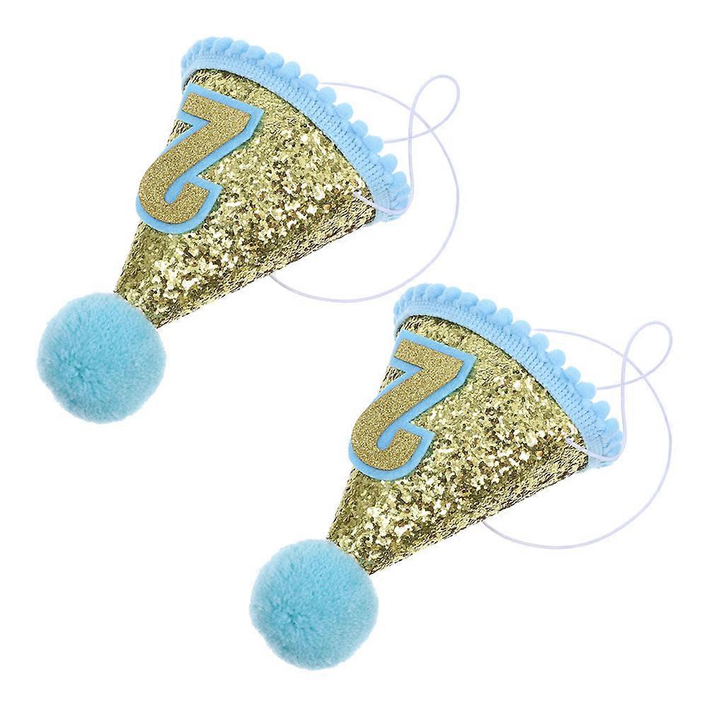 2nd Birthday Crown Hat for Photo Props 10Pcs Set