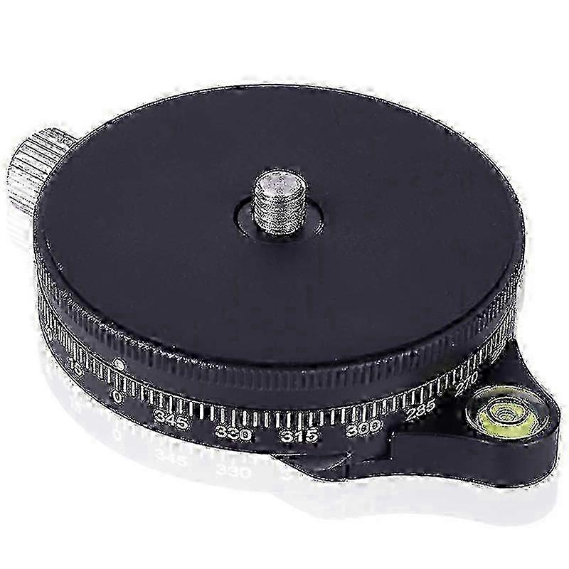 Camera Pan Base with Style Plate, Aluminum Panoramic Ball Tripod Head with Bubble Level & 0.95cm Screw, 22 Lbs Load Capacity
