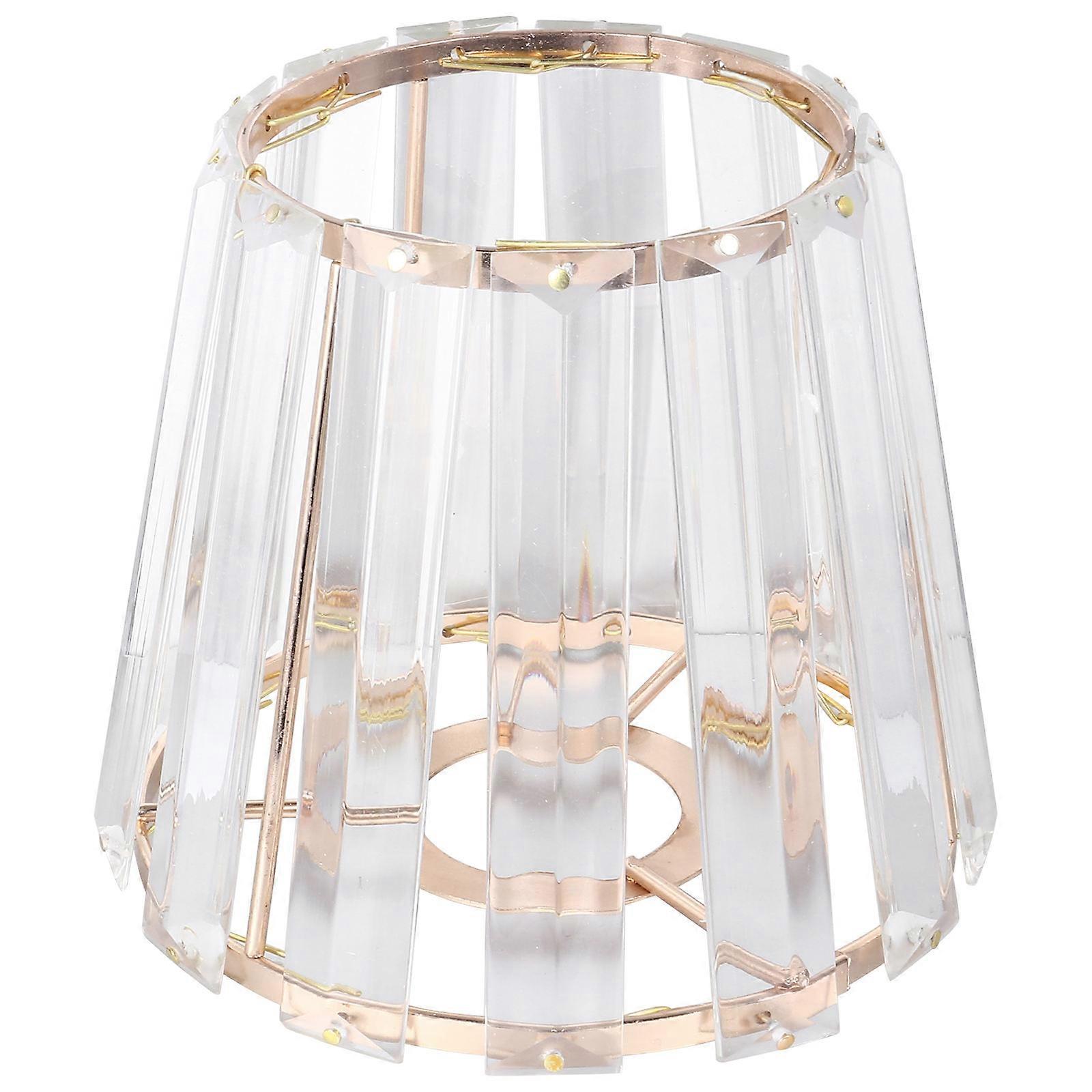 Golden Crystal Lamp Shade Ceiling Light Cover 2Pcs for Lamp Use