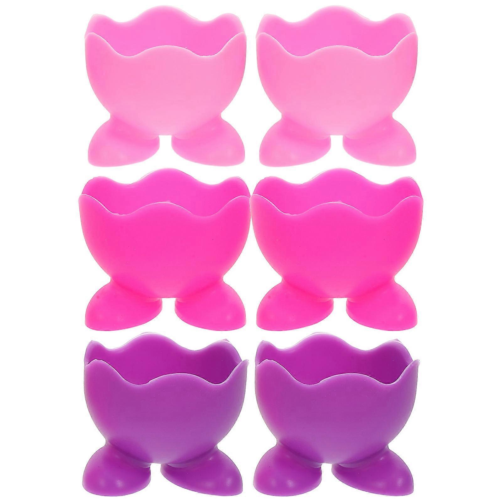 Boiled Egg Holder Silicone Egg Cup for 12Pcs Kitchen Use Assorted Color