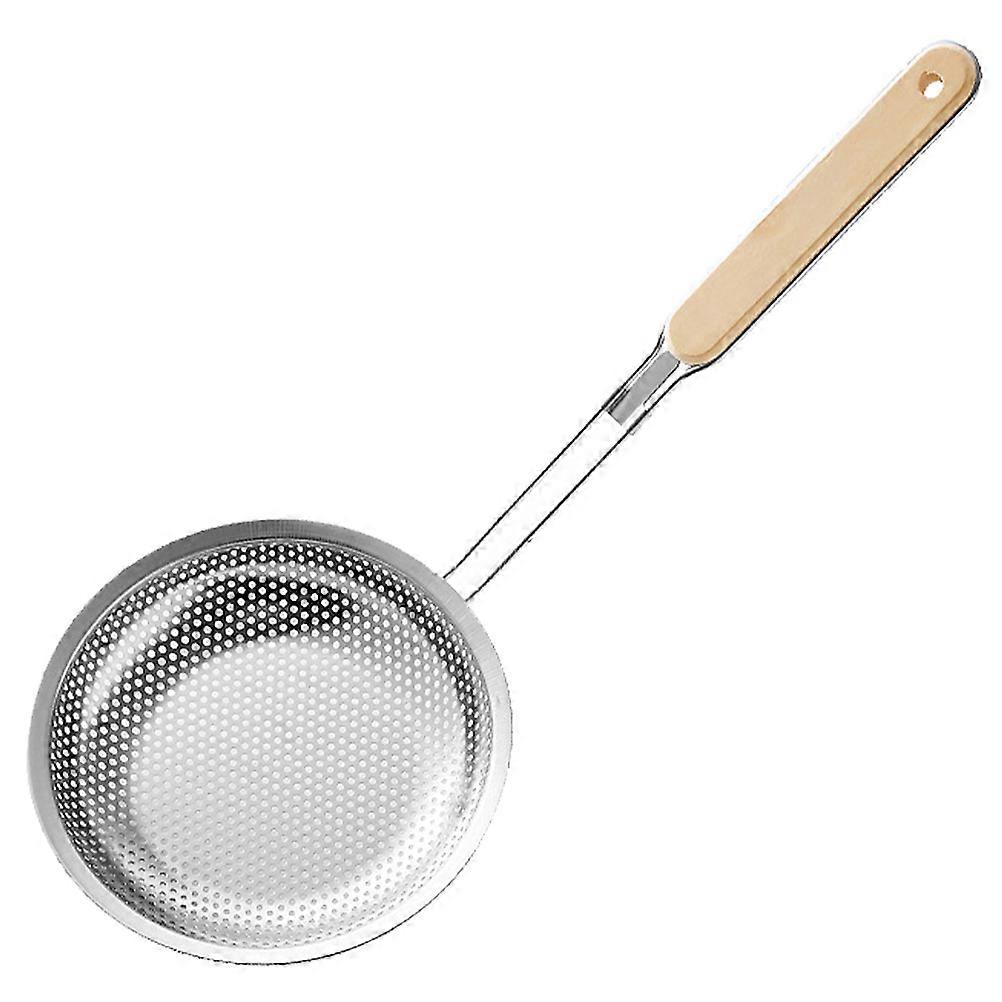 Household Colander Spoon Silver Kitchen Slotted Scoop for Cooking 3Pcs