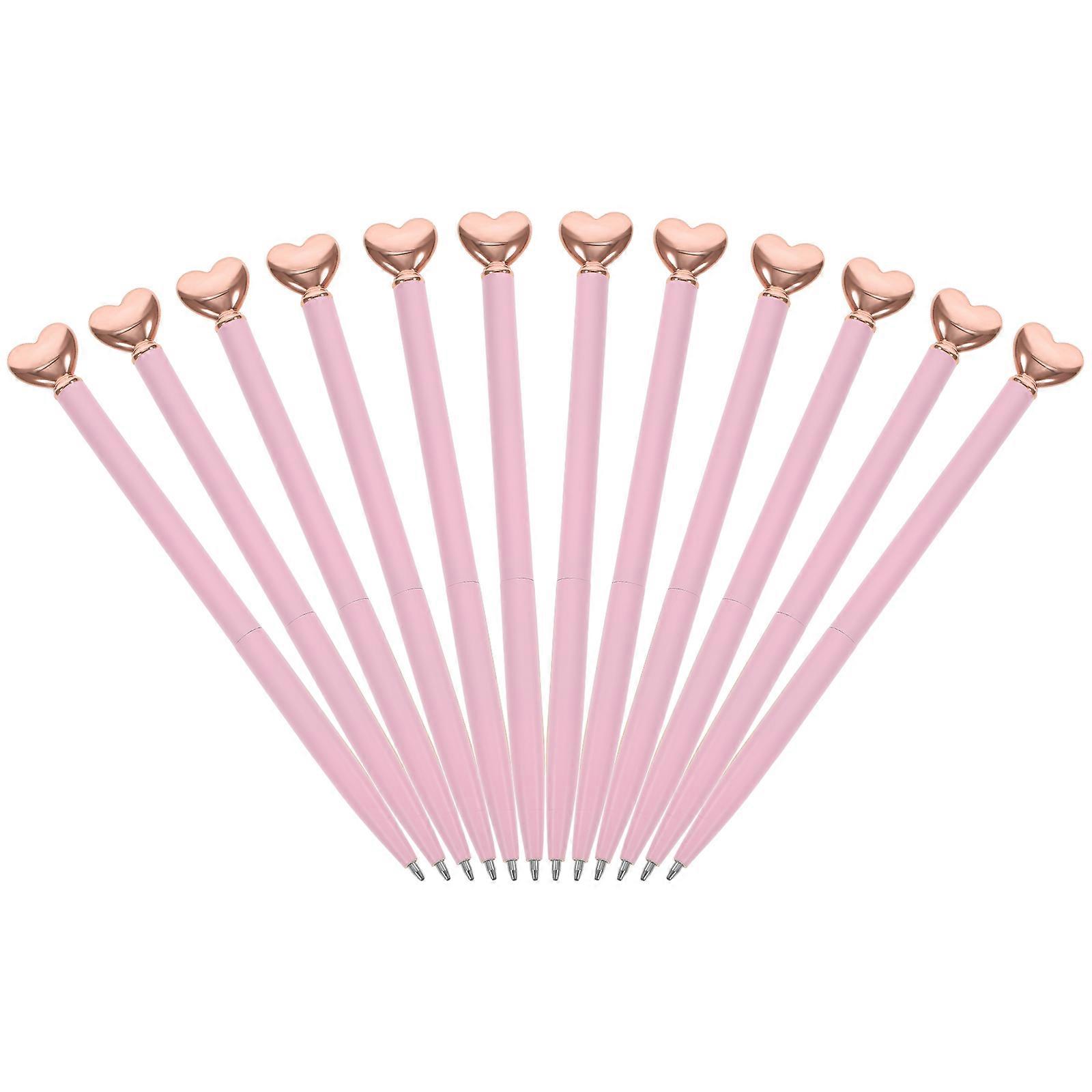 Portable Multi-Function Writing Pens Heart-Shape Ballpoint Pens for Study 48Pcs