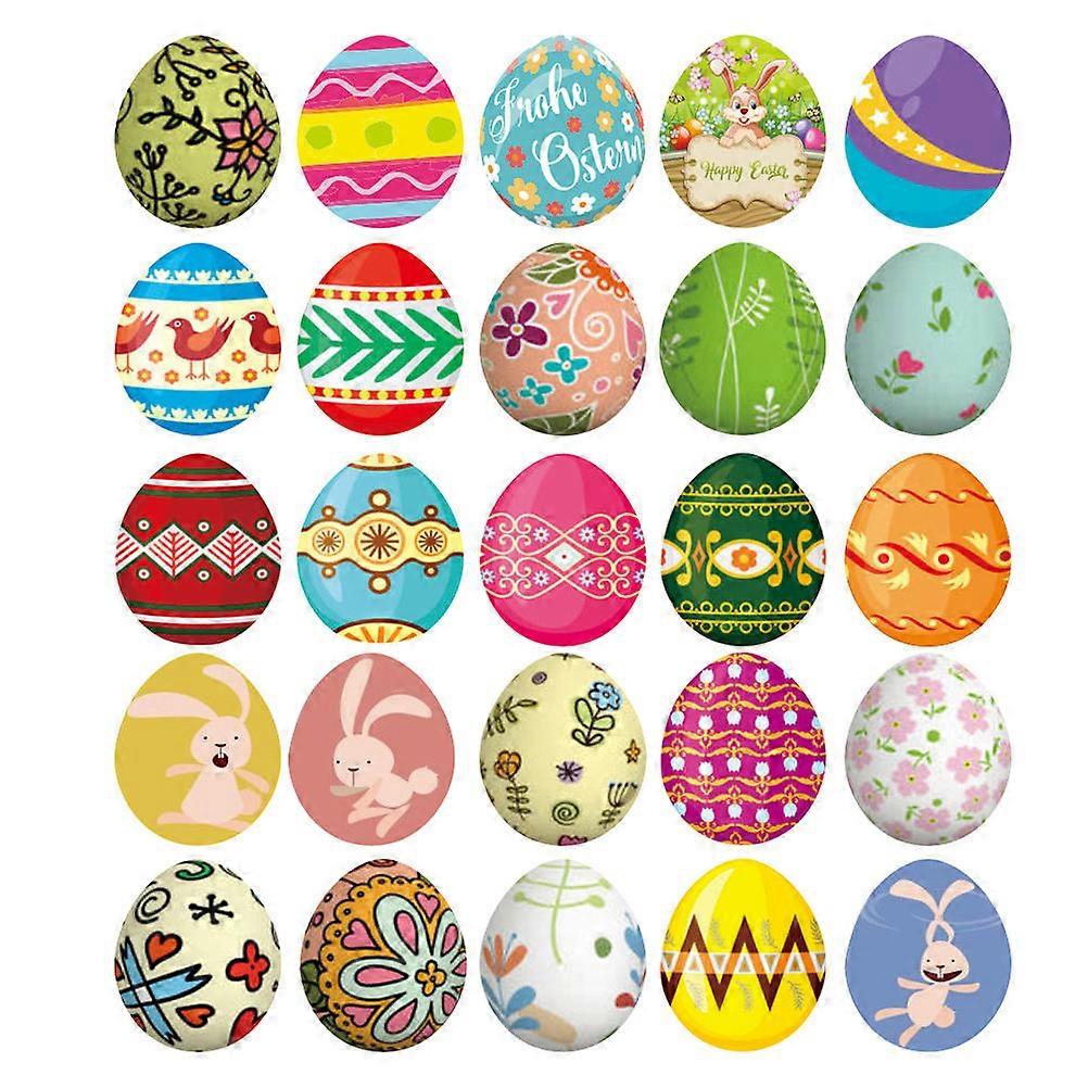 Easter Bunny Egg Pendants Wood Crafts for Easter Party 25Pcs