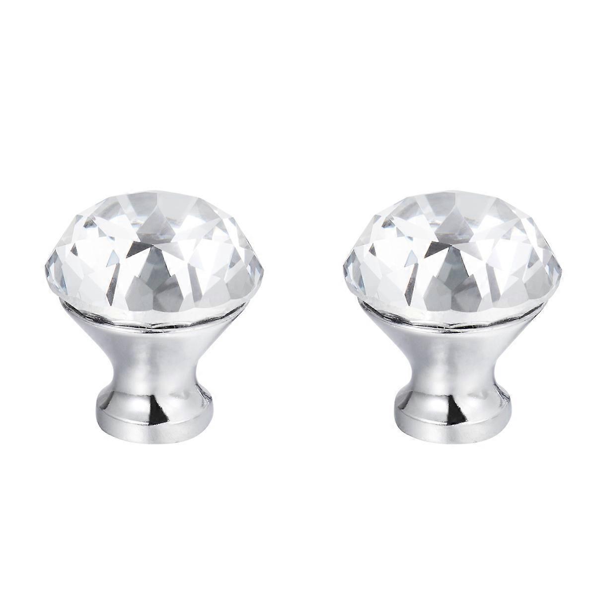 30MM Transparent Knob 2Pcs Crystal Handle for Home Decoration