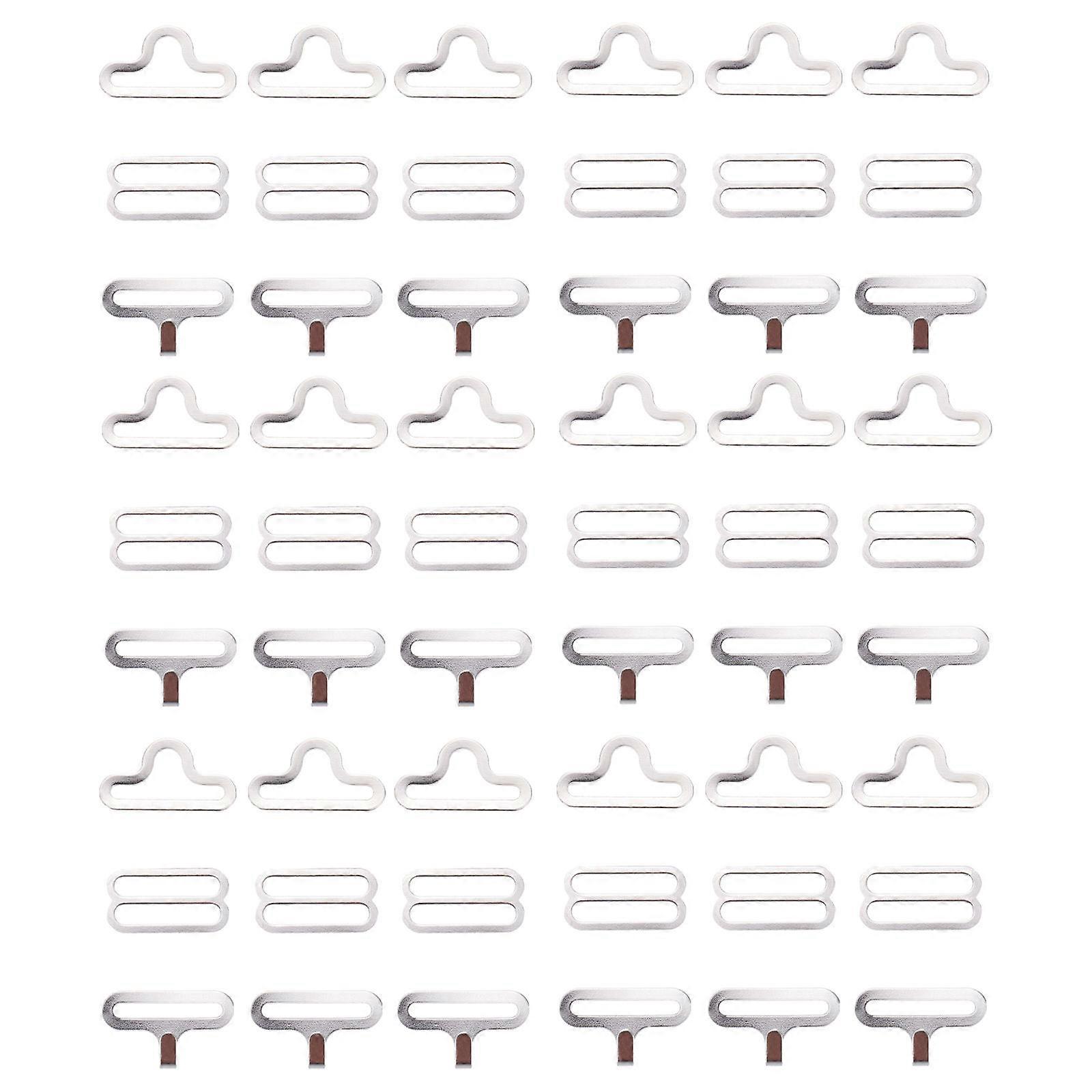 Metal Snap Buckles Bow Tie Clips for Decoration 50Sets Adjustable