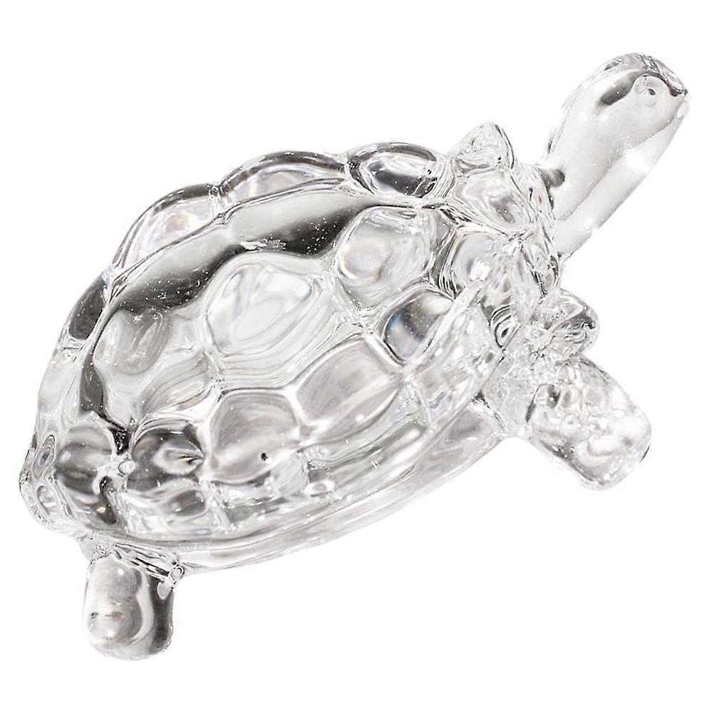 Crystal Turtle Figurine Adorable Sculpture with 3Pcs for Room Decor