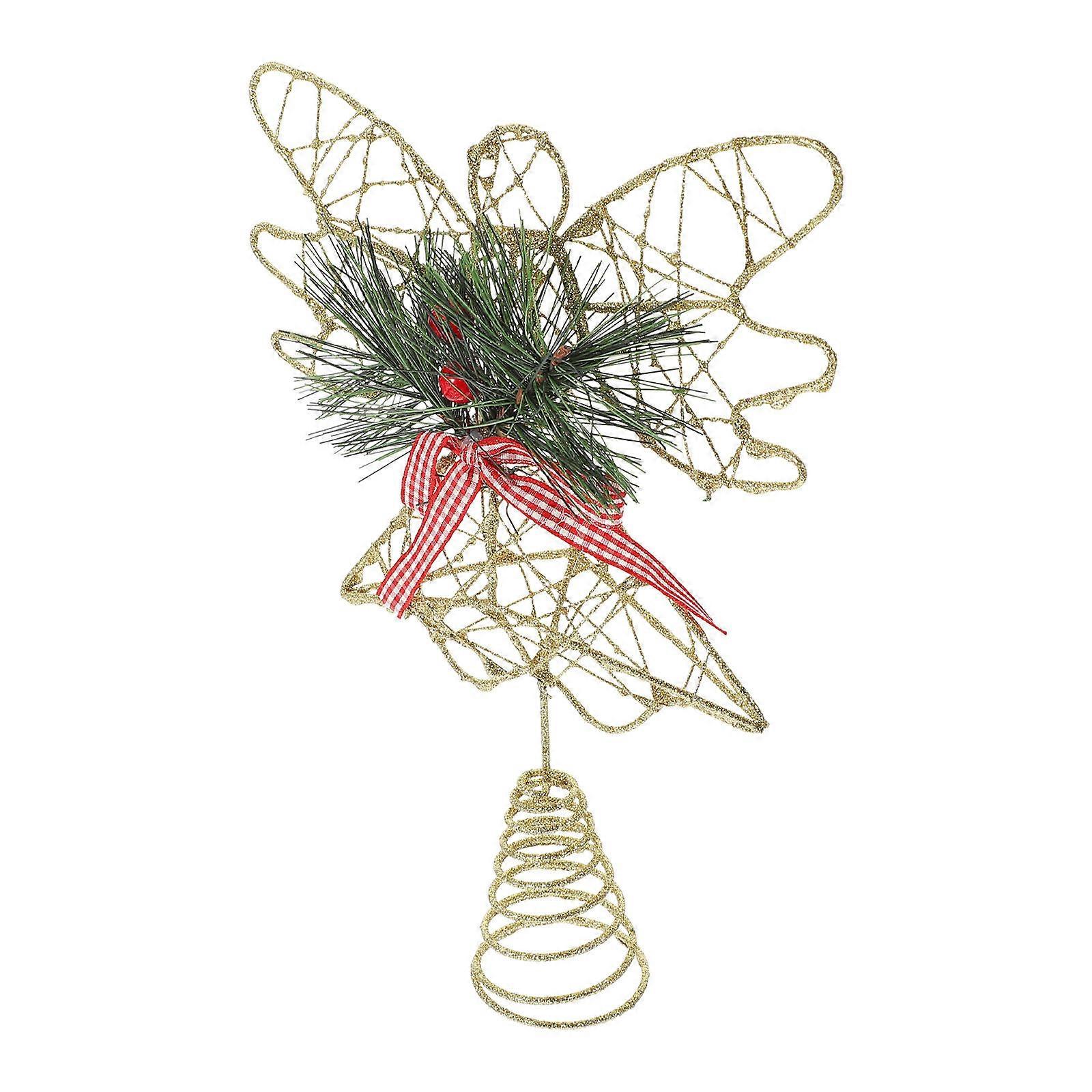 Angel Style Christmas Tree Topper Decor for 5Pcs Xmas Tree Setup