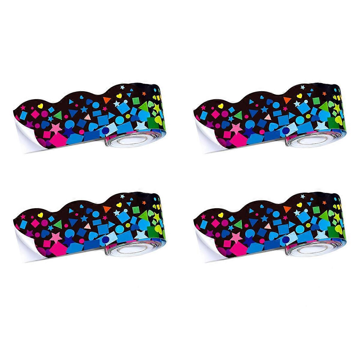 Scalloped Confetti Border Trim Sticker for School Classroom Decor