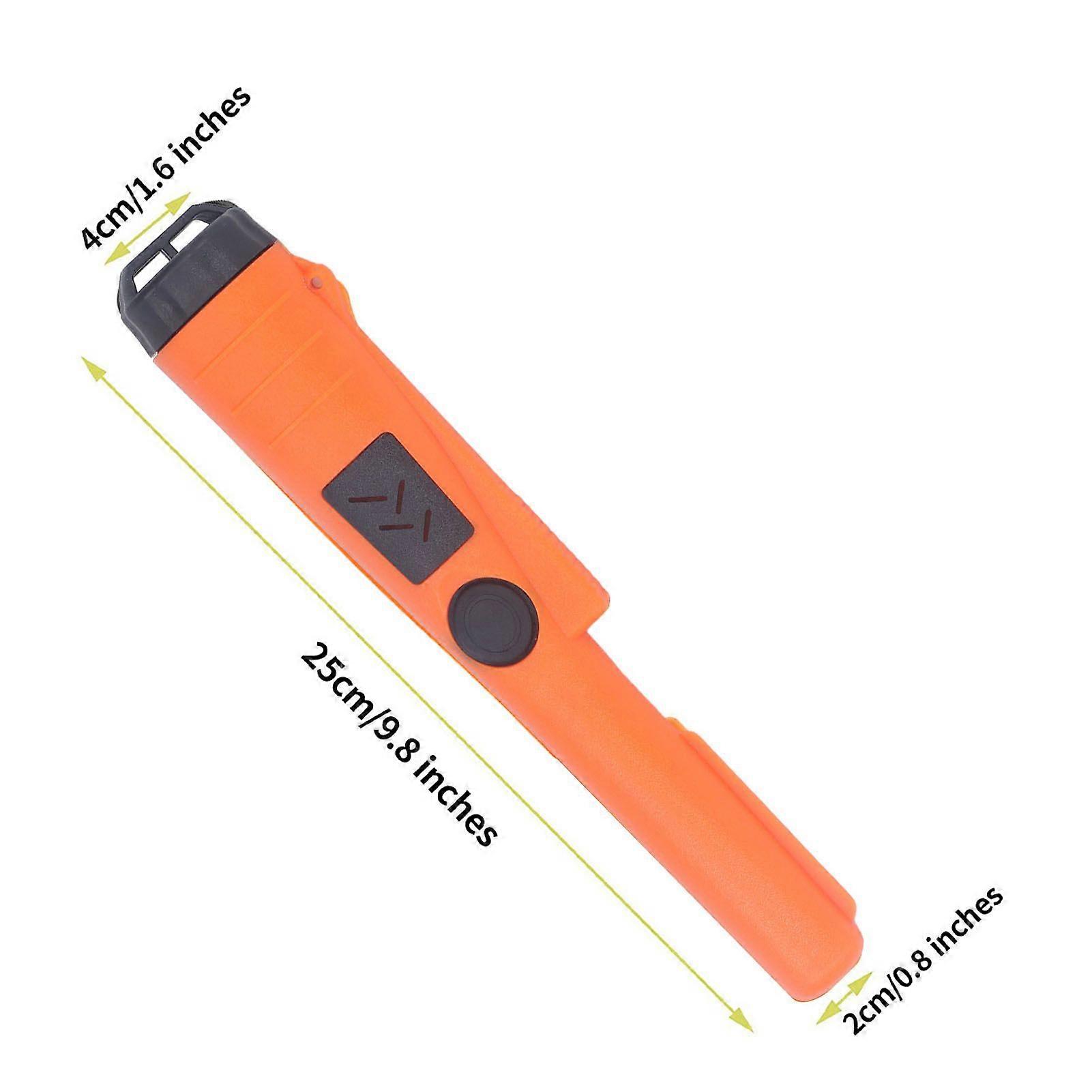 LED Orange Handheld Metal Detector 3 Detecting Modes 360 Portable IP67 Waterproof Gold Silver Treasure Finder
